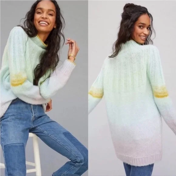 Anthropologie Perri Ombré pastel sweater - Picture 3 of 10